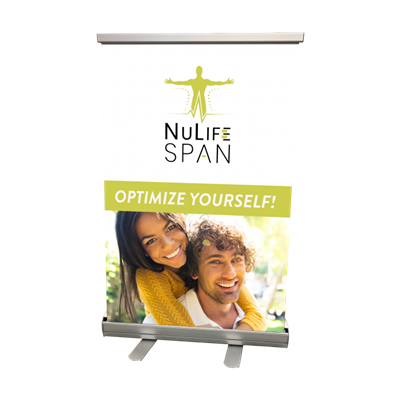 Table Top Banner - NuLifeSpan Optimize Yourself