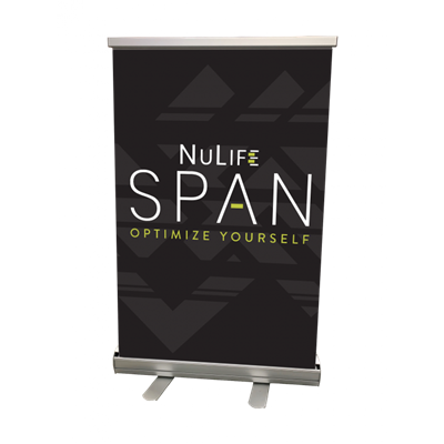Table Top Banner - NuLifeSpan On Black